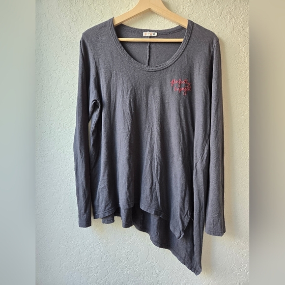 Sundry Gray Perfectly Imperfect Long Sleeve size large - Picture 1 of 8